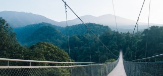 Situ Gunung Bridge and Curug Sawer Travel Trails in Sukabumi