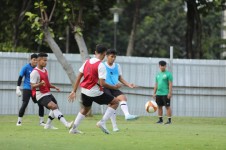 Kekuatan Tim U-22 Indonesia terus Diasah