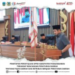Rapat Paripurna Penetapan Persetujuan DPRD Kabupaten Pangandaran terhadap Raperda tentang Pajak Daerah dan Retribusi Daerah 