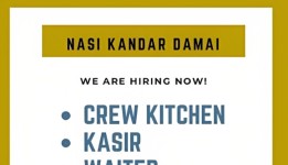 Lowongan Kerja Bandung Untuk Bagian Kasir, Waiter dan Kitchen Nasi Kandar Damai, Berikut Syarat Pendaftarannya
