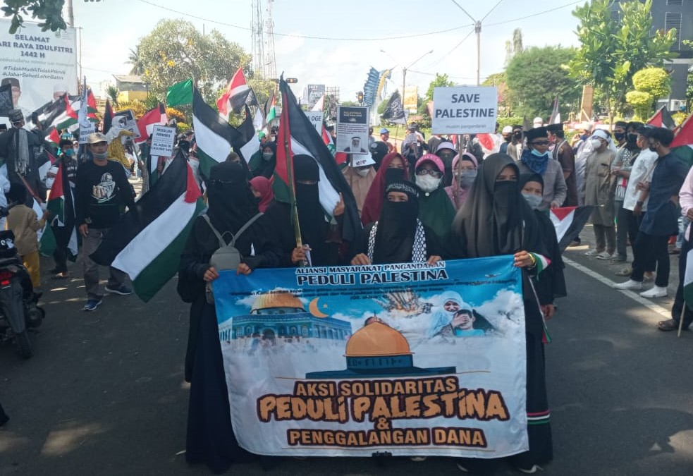 Peduli Palestina, Aliansi Masyarakat Pangandaran Lakukan Aksi Solidaritas