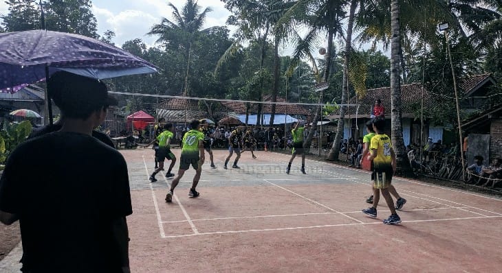 Pererat Tali Silaturahmi, Warga Desa Kujangsari Banjar Gelar Turnamen Bola Voli