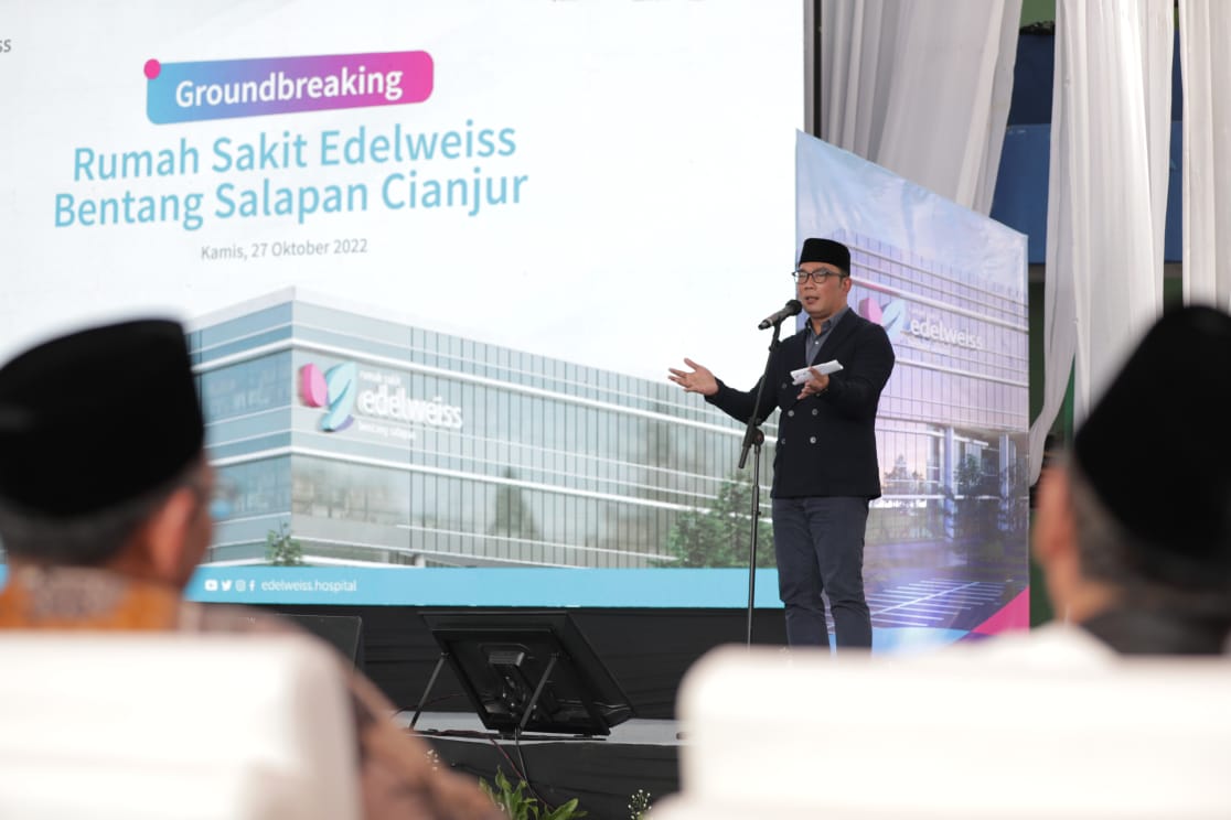 Ridwan Kamil: Pembangunan Rumah Sakit Edelweiss Cianjur Percontohan Kolaborasi Umara dan Ulama