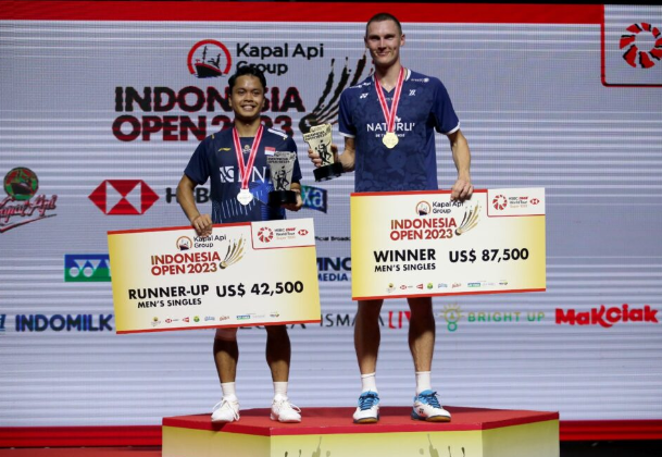 Anthony Sinisuka Ginting Runner Up Indonesia Open 2023 