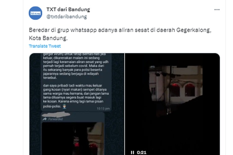 Heboh! Beredarnya Video Diduga Aliran Sesat di Gegerkalong Bandung, Begini Kata Polisi